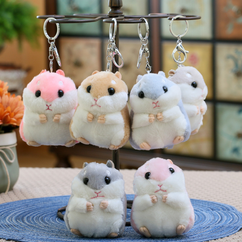 2020 Year of the Rat Mascot Little Mouse Pendant Cute Soft Hamster Keychain Bag Stuffed Doll Doll