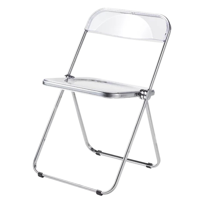 Colorful ins transparent folding chair acrylic chair light luxury makeup manicure chair back chair dining chair hair generation