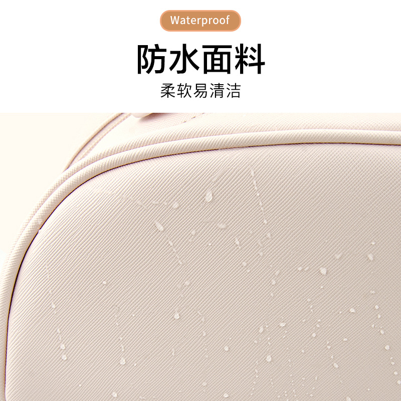 Picture of High Beauty Value Double Zipper Pillow Cosmetic Bag Portable Waterproof Large Capacity Portable Travel Skincare Wash Storage Bag