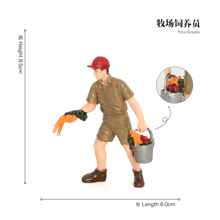 Picture of Cross-border Simulation Plant Doll Model Scene Ornaments DIY Farm House Workers Fence Stone Model Toys