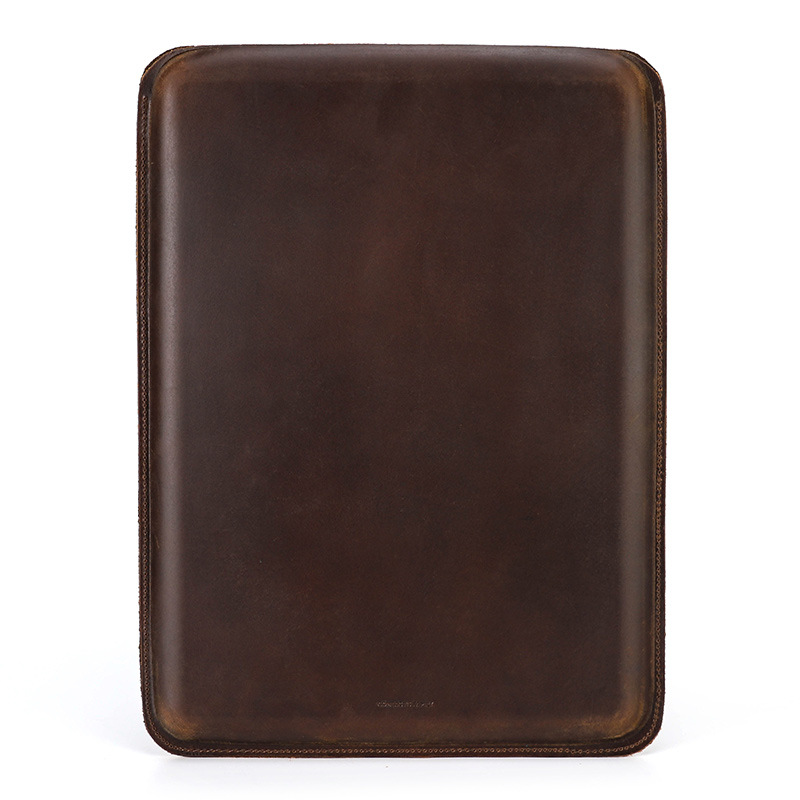 Picture of For New MacBookPro16 Protective Case Simple Crazy Horse Leather Apple Laptop Sleeve in stock