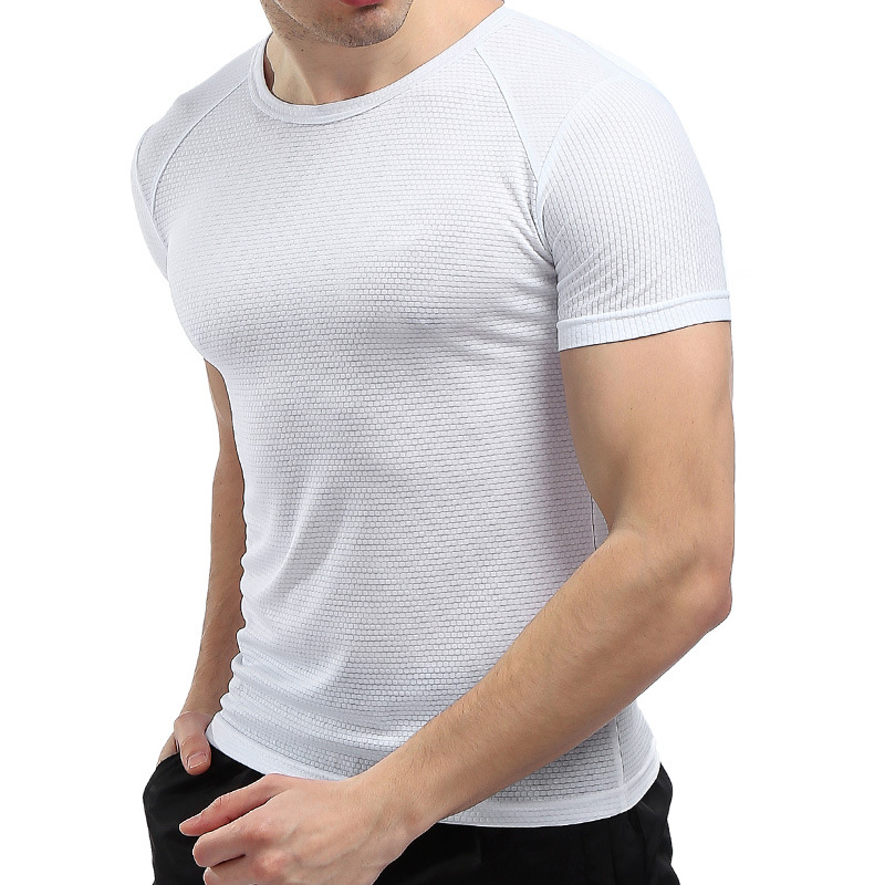 Picture of Cross-Border Independent 2024 Summer New Men's Quick-Drying T-Shirt Youth Plus Size Mountaineering Round Neck Short-Sleeved T-Shirt