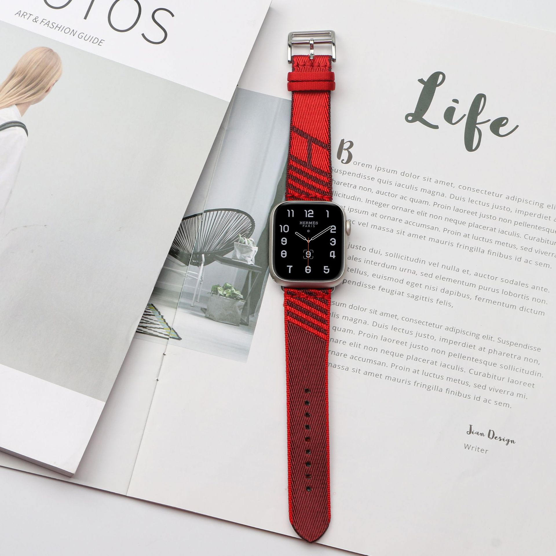 Picture of For Apple Watch Strap iwatch10 Nylon Woven Strap Breathable Sports applewatch987654