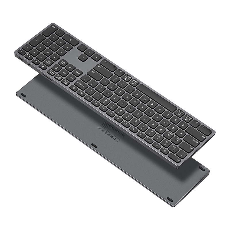 Picture of Aluminum alloy Bluetooth wireless keyboard portable two-in-one silent ultra-thin keyboard tablet laptop universal