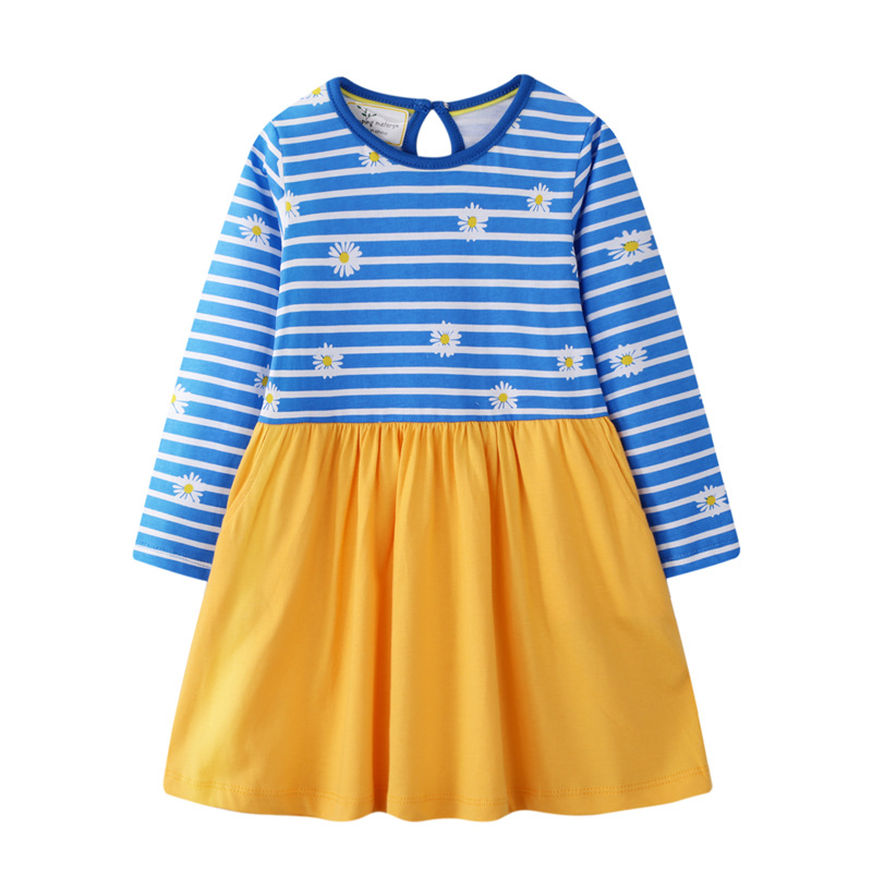 Picture of Girls dress autumn new children's clothing Europe and the United States wholesale long sleeve student skirt children's skirt a generation of hair