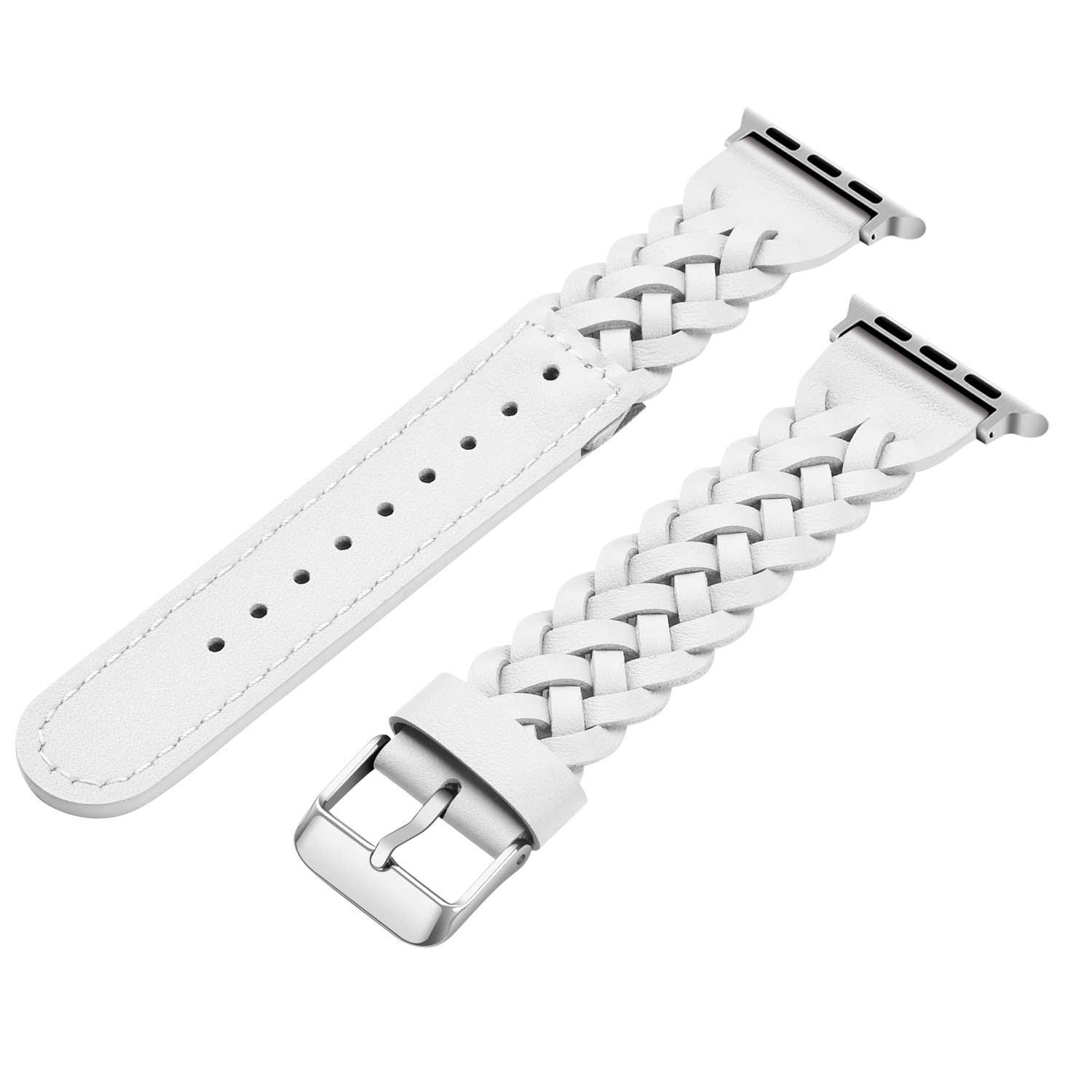 Picture of Multicolor in stock Leather Watch for Apple Watch Apple iwatch9876SE Woven Fashion Wristband