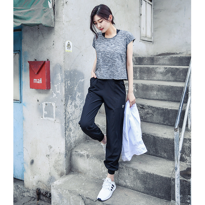 Picture of New loose harem Dance Pants Women's Training running sweat-absorbent quick-drying sports trousers fitness yoga high waist pants