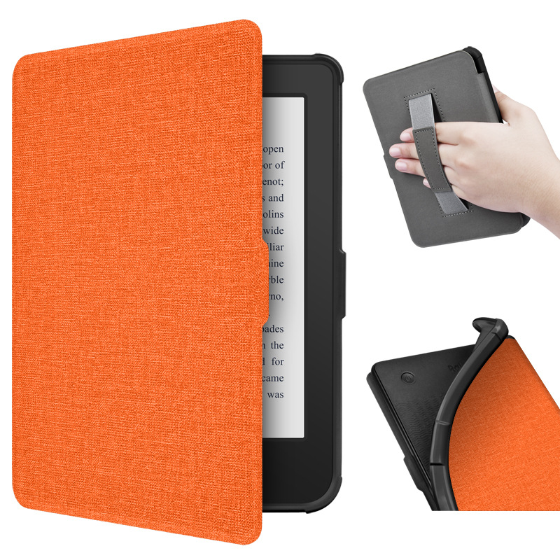 Picture of Applicable to 2022Kobo Clara2E e-book protective cover linen pattern handheld TPU leather case compatible with Tolino