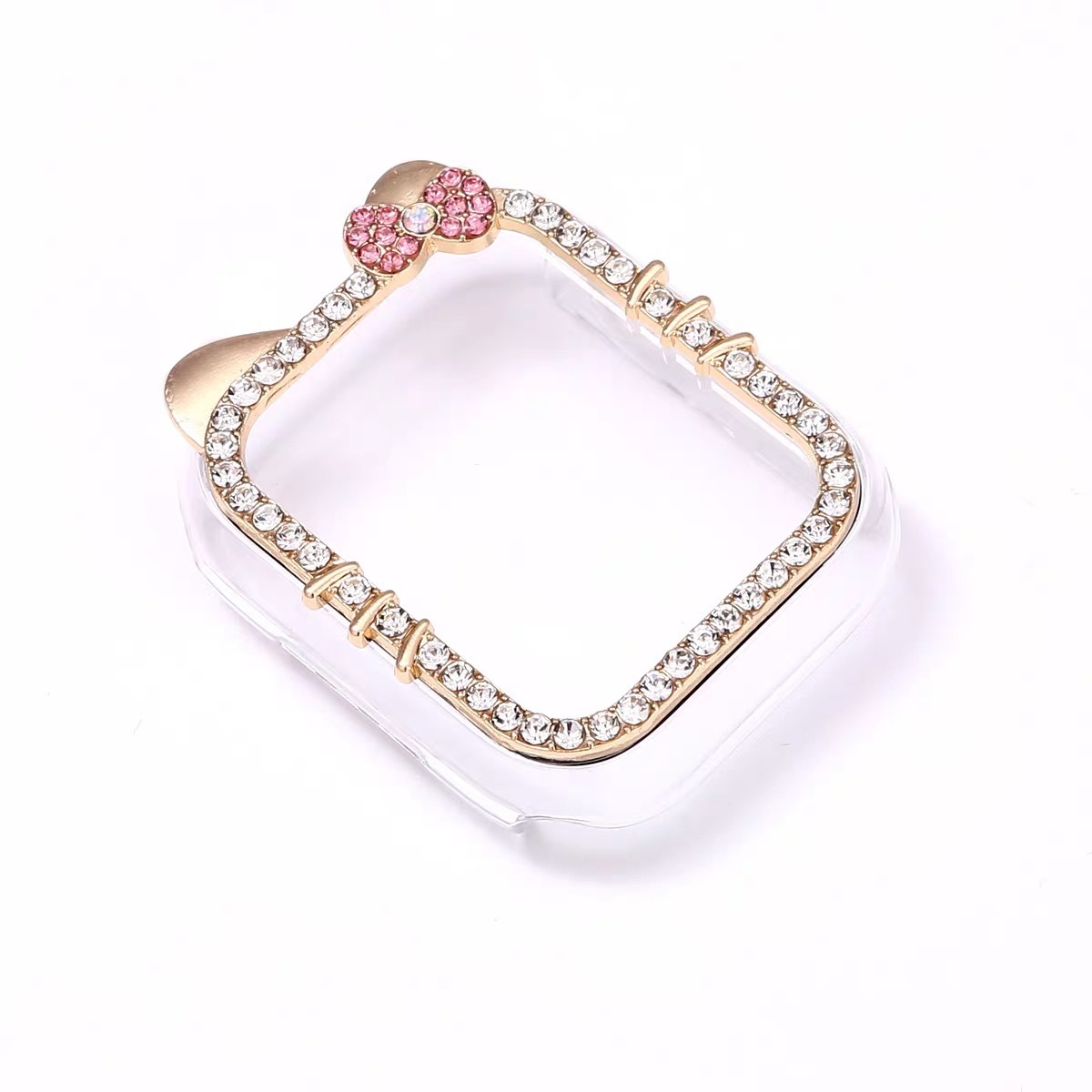 Picture of Suitable for AppleWatchS10 diamond kt cat watch case s9 diamond apple case s8/s7 half bag protective case