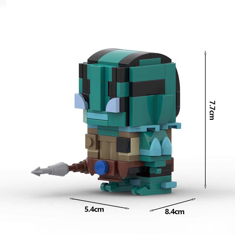 Picture of Compatible with Lego creative MOC suit diy assembled Abraham SA square head building block model desktop decoration