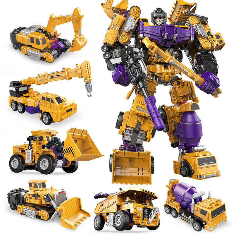 Picture of Jinjiang deformation toy 626 Hercules engineering vehicle six-in-one car robot super-large combination model boy