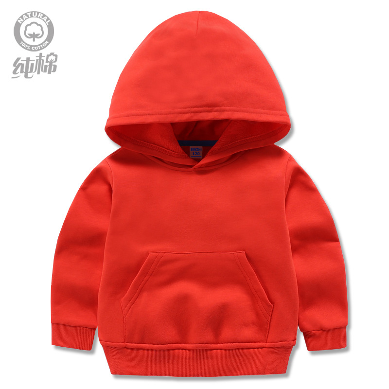 Picture of Autumn new children's clothing children's solid color hooded vests boys and girls long sleeve hoodie jacket coat a generation of hair