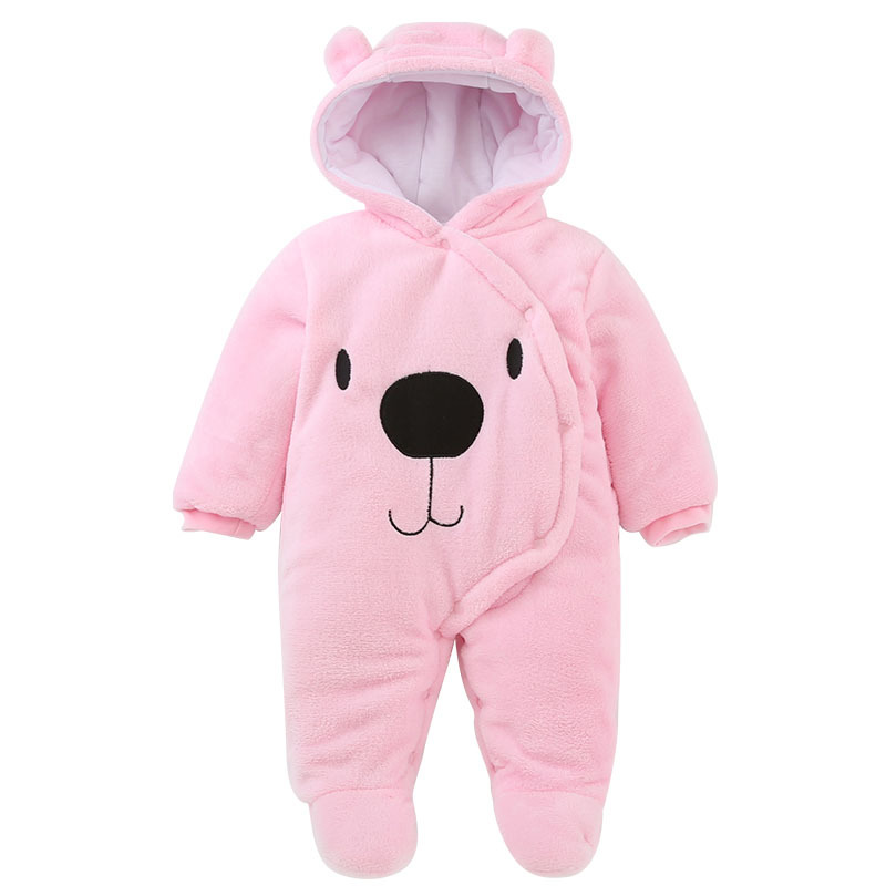 Picture of Juntai baby clothes autumn and winter warm padded newborn flannel baby jumpsuit children's climbing pajamas