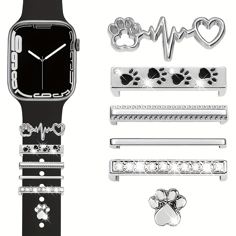 Picture of For Apple Watch Watch Universal Silicone Strap Oil Drop Cat Paw Decoration