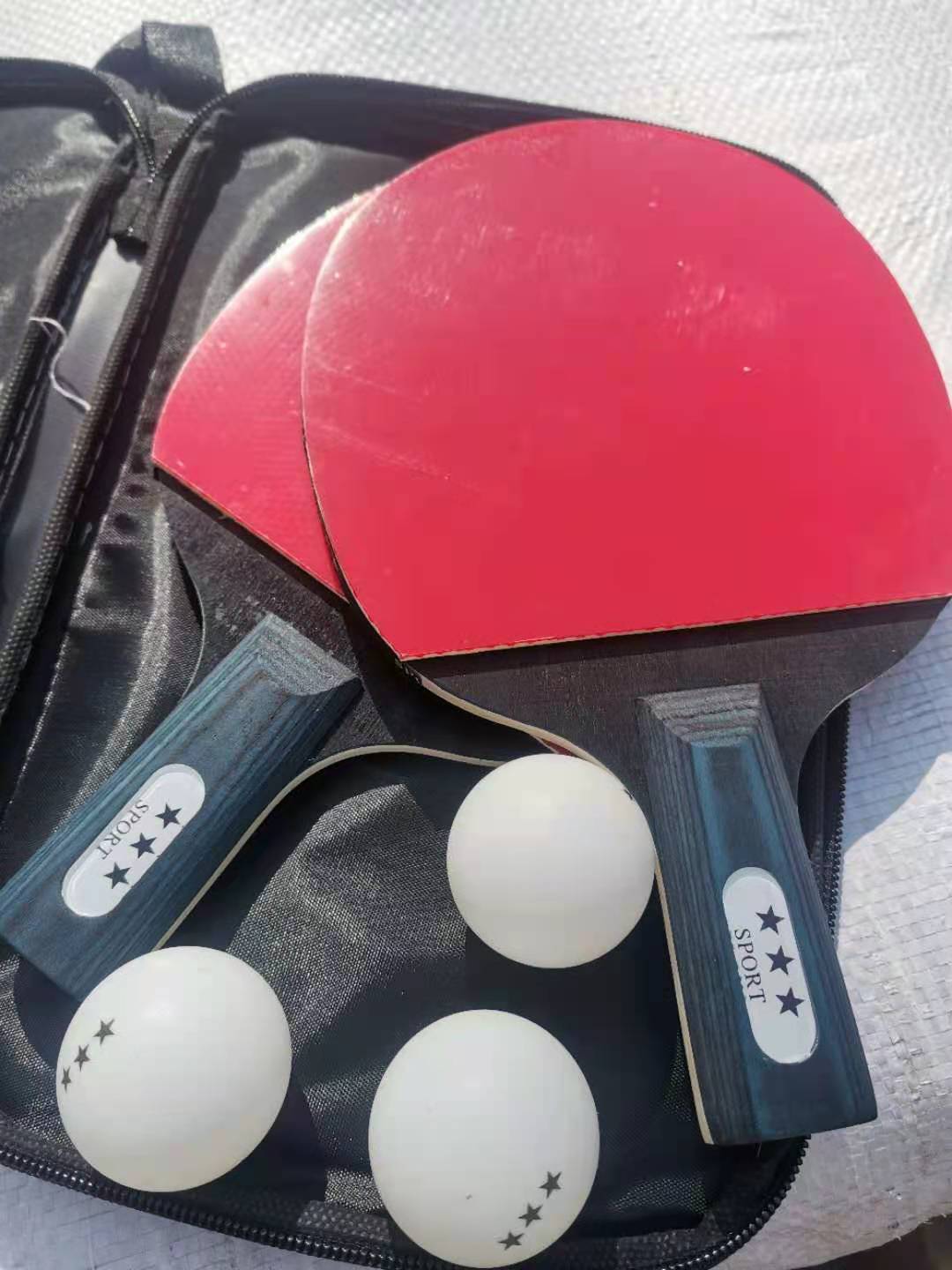 Picture of [Factory] 3-star table tennis racket set training table tennis board horizontal racket straight racket table tennis board support generation hair