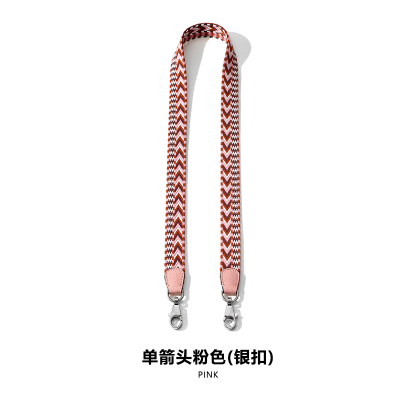 Picture of MHS-F-33 Single Arrow Pattern Wide Shoulder Strap with Litchi Pattern Strap High-end Canvas Patchwork Bag Shoulder Strap Accessories