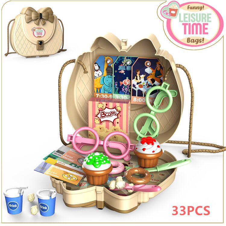 Picture of Cross-Border Girls' One-Shoulder Fashionable Small Bag Play House Toy Girl's Simulation Makeup Medicine Box Set Children's Day Gift