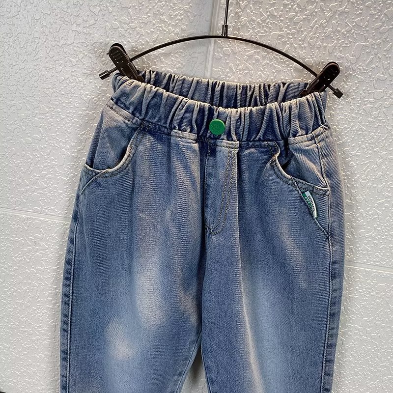 Picture of Boys' Jeans Spring and Autumn 2024 New Children's Dad Long Pants Loose Korean Style Trendy Soft Jeans