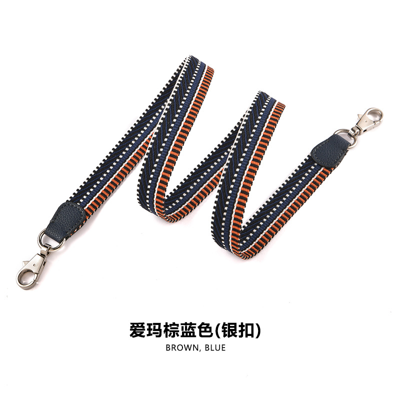 Picture of MHS-F-30H Home 2.5CM Ribbon Vegetable Basket Wide Shoulder Strap Kelly Canvas Bag with Shoulder Crossbody Lightweight