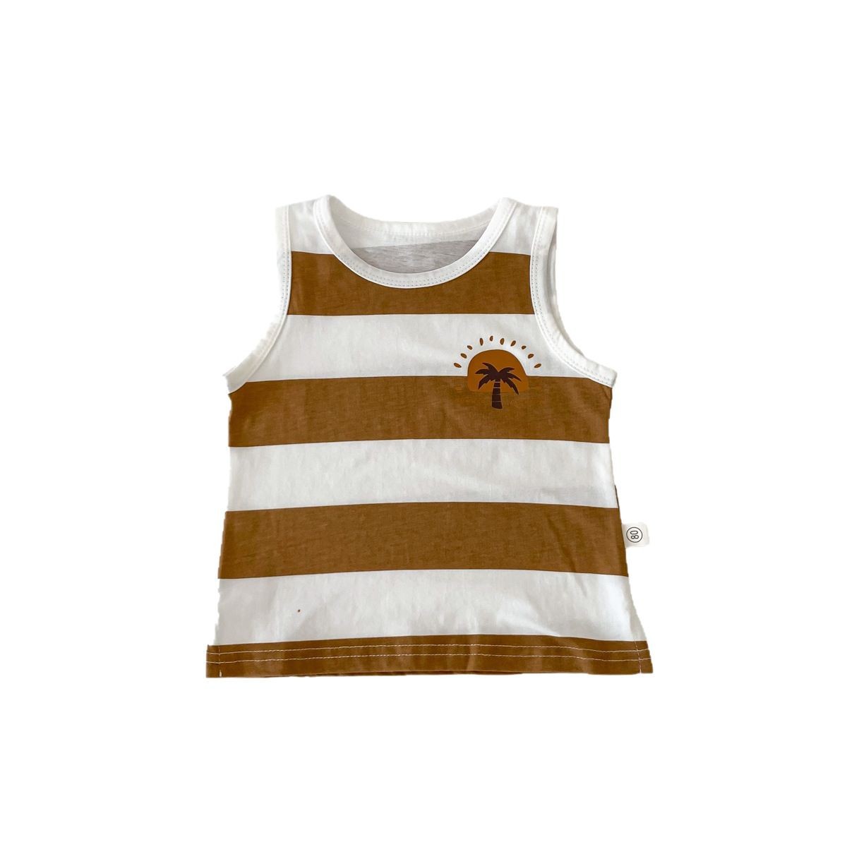 Picture of [Clearance style no refund or exchange] South Korea children's clothing summer striped printed vest top boys and girls sleeveless top