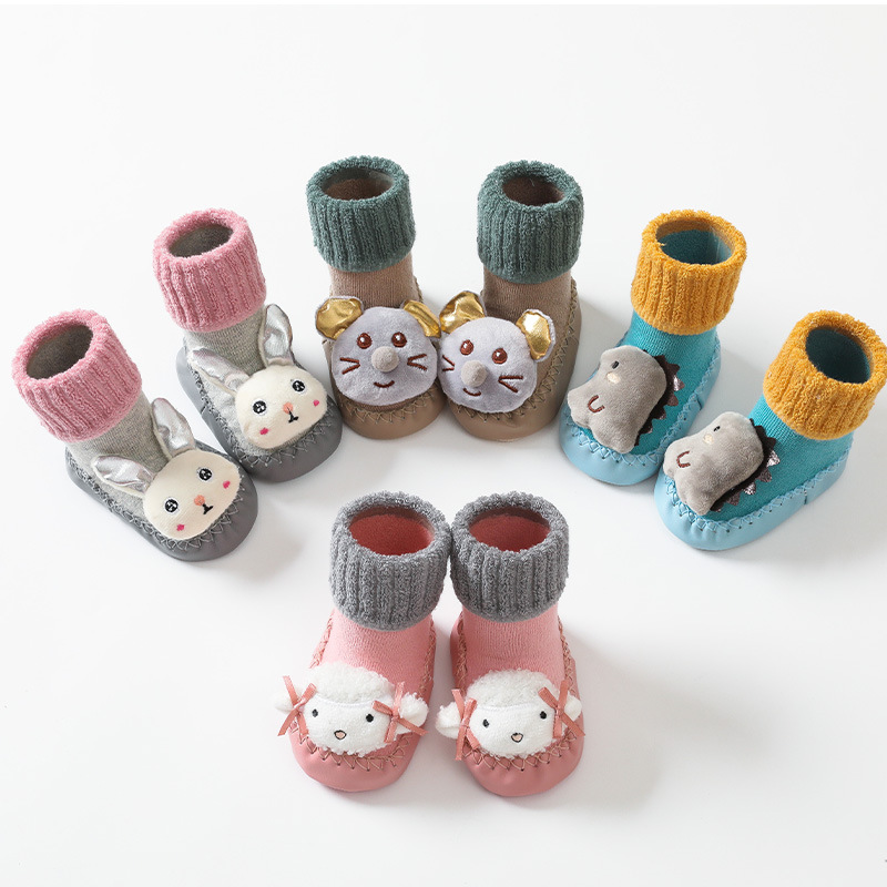 Picture of Baby floor socks winter thick children's socks cartoon baby toddler shoes non-slip soft bottom indoor baby socks