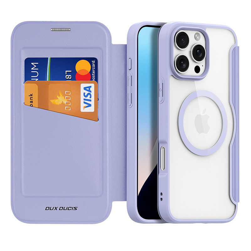 Picture of Suitable for Iphone16 Magnetic Holder Mobile Phone Case Cross-Border Wholesale Apple 16Pro Flip Dual Card Protective Cover