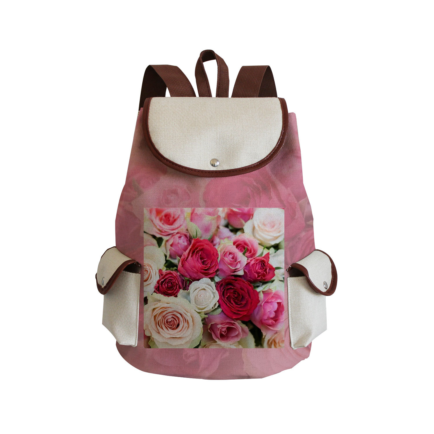 Picture of Factory direct plant flower printing bag large capacity campus students can print logo all-match classic backpack