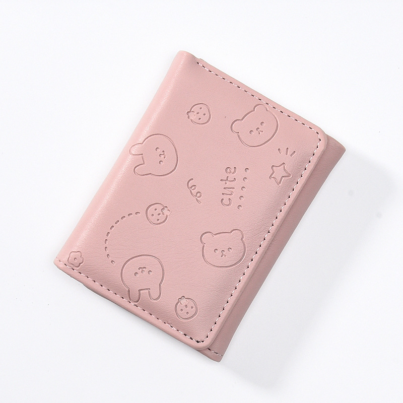 Picture of New Fashion Korean Style Short Women's Small Wallet Solid Color Ins Simple Multi Card Cute Student Change Card Bag