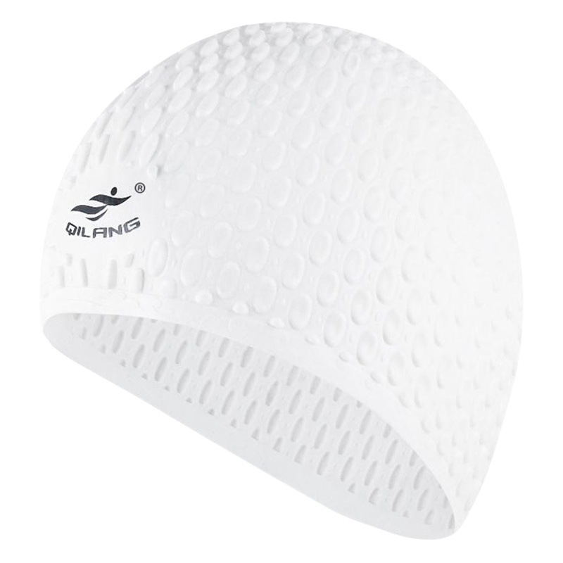 Vernon adult swimming cap silicone waterproof men's and women's water drop cap custom logo high elastic long hair ear protection large swimming cap