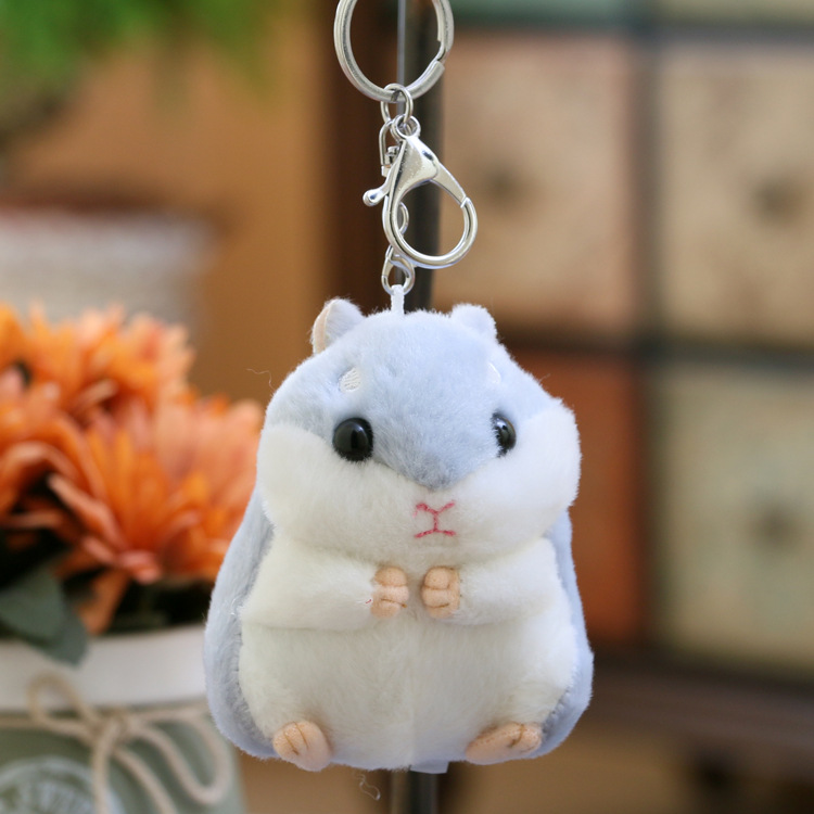 Picture of 2020 Year of the Rat Mascot Little Mouse Pendant Cute Soft Hamster Keychain Bag Stuffed Doll Doll