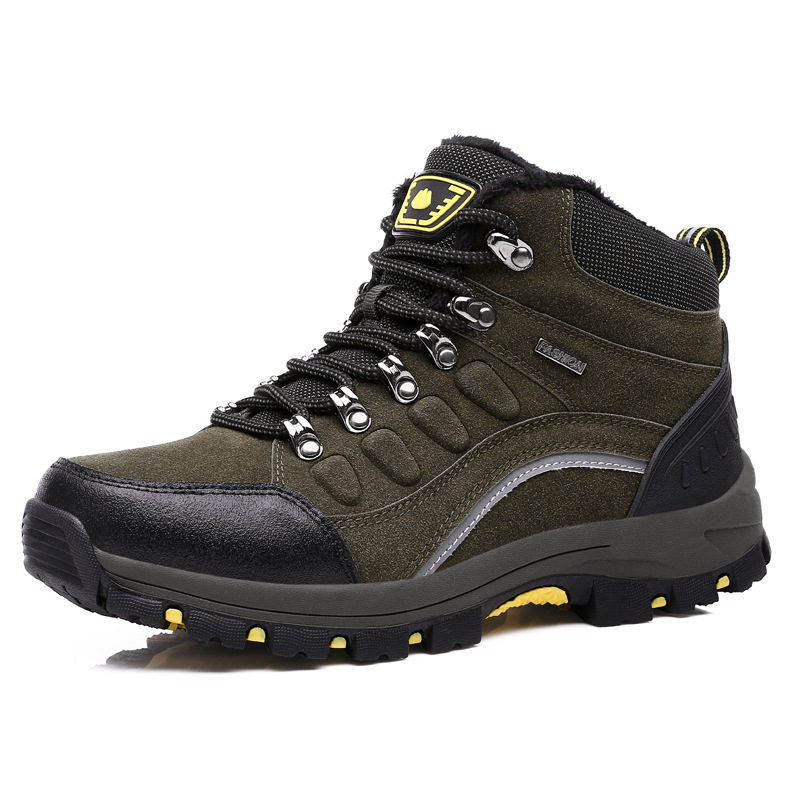 Picture of Cross-border plus size Winter Warm Outdoor Couple Hiking Shoes High-top fleece-lined Cotton Shoes Men's Shoes Sports Hiking Shoes 8011