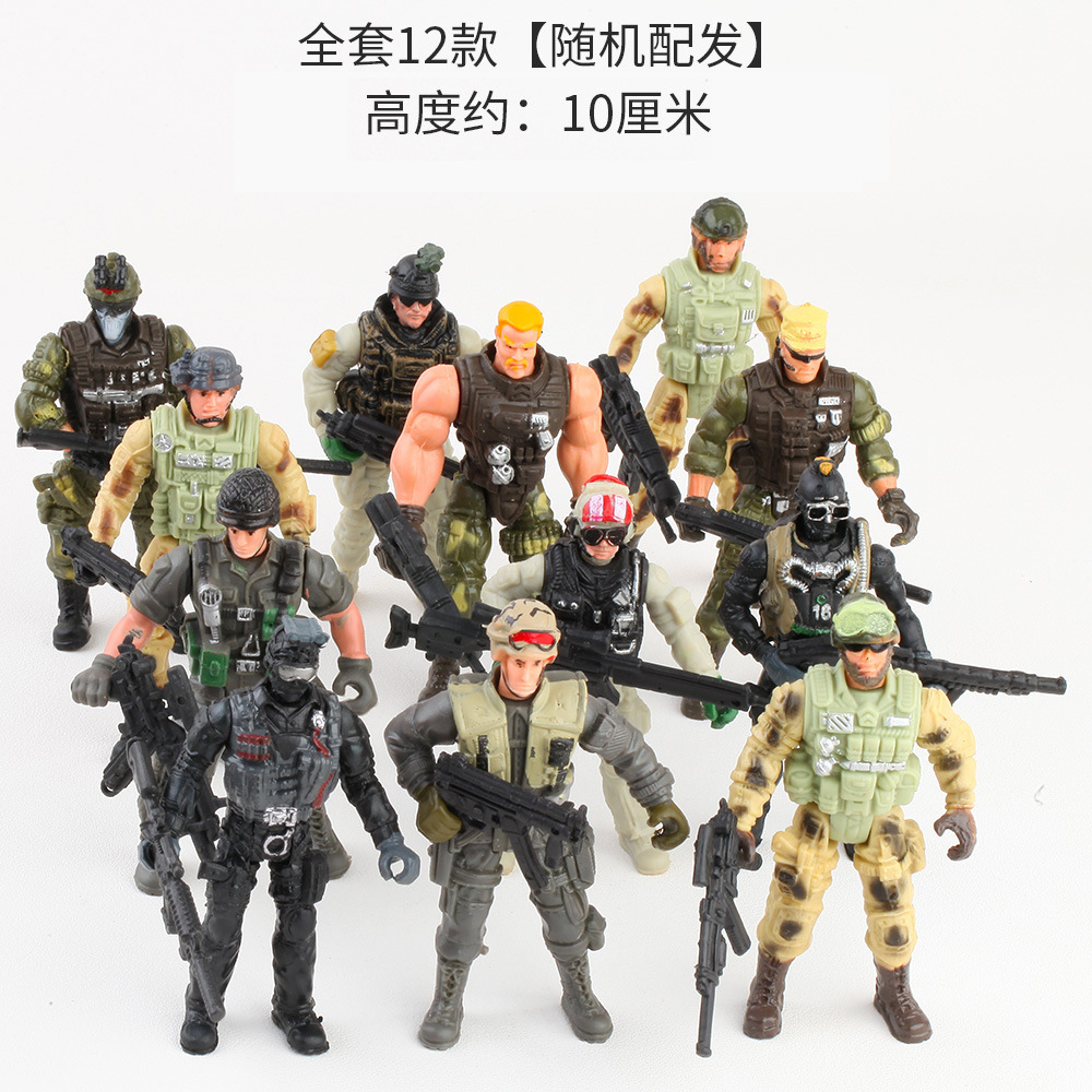 Picture of Military Soldier 6 Police Soldier Model with Joint Movable Modern Soldier with Weapon CS Counter-Terrorism Elite