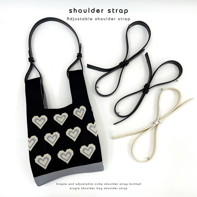 Adjustable Bag Strap Niche Design Knitted Shoulder Bag Crossbody Bag PU Leather Handbag Shoulder Strap Replacement Accessories