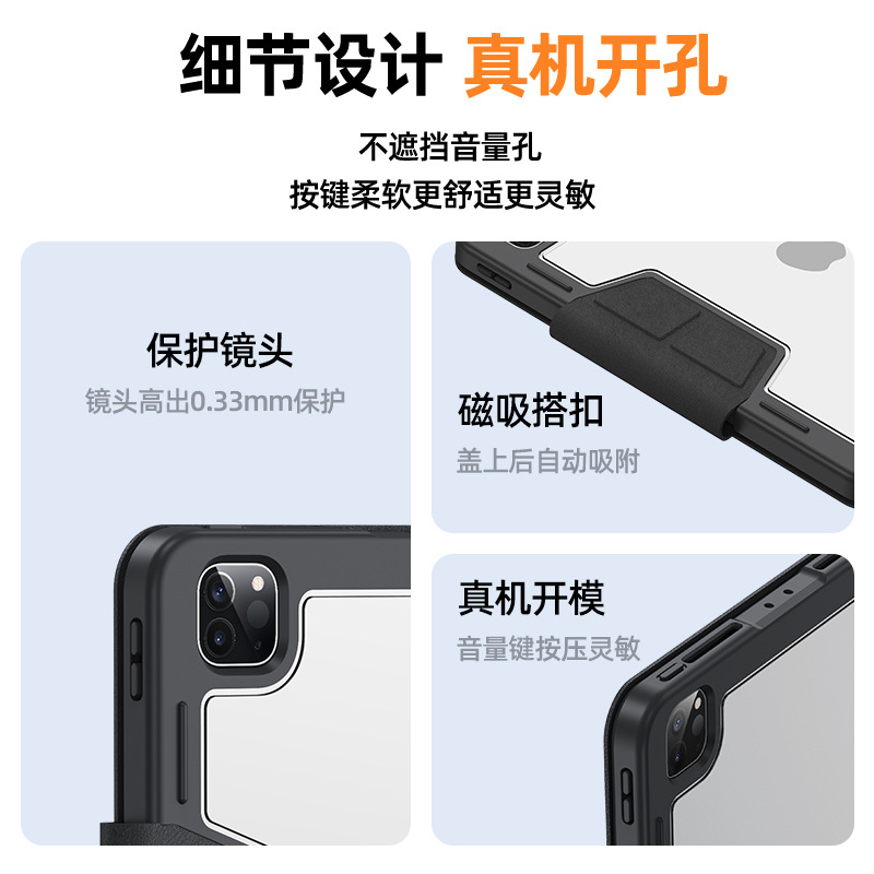 Picture of Suitable for Apple 10.2 inch flat 10.9 inch air45 with Pen slot protective shell anti-fall 12.9 inch anti-bending shell