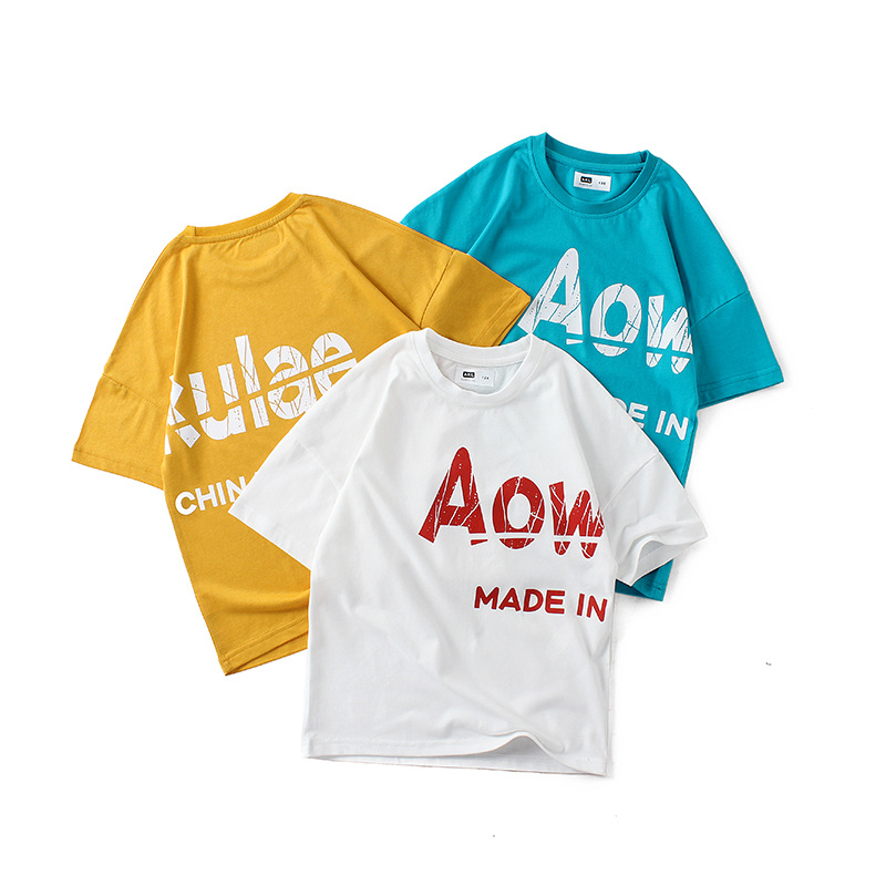 Picture of Children's clothing summer Korean children's clothing new boys short sleeve T-shirt boys cotton loose top children's short sleeve