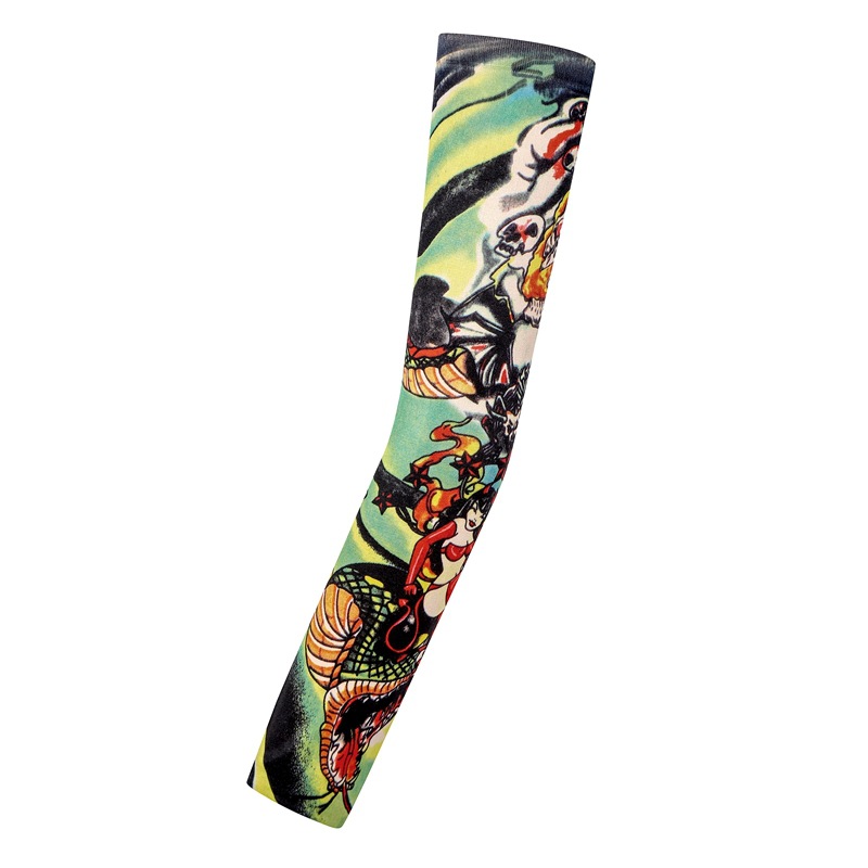 Picture of Outdoor Sleeve Tattoo Sleeve Seamless Men's and Women's Flower Arm Riding Sunscreen Sleeve Tattoo Arm Gifts