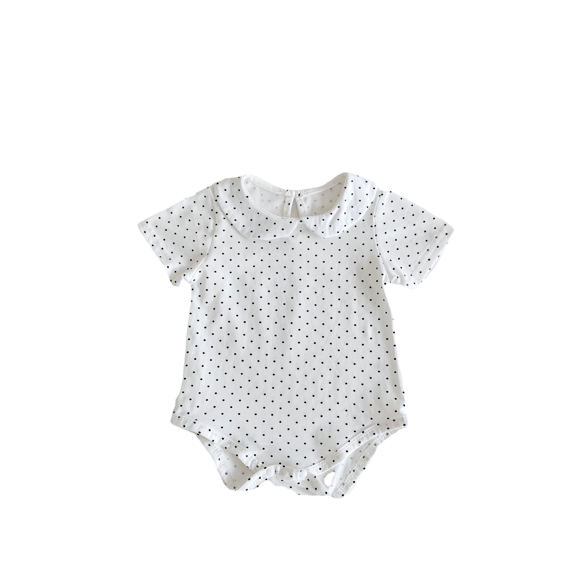Picture of Ins 2025 New Summer Products for Infants and Young Kidsren, Baby Girls, Polka Dots, Doll Collar, Jumpsuits, Rompers