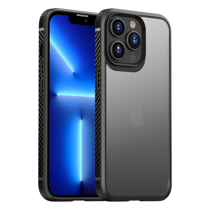 For Apple 13 mobile phone case new anti-drop iPhone13promax protective case zipper matte translucent
