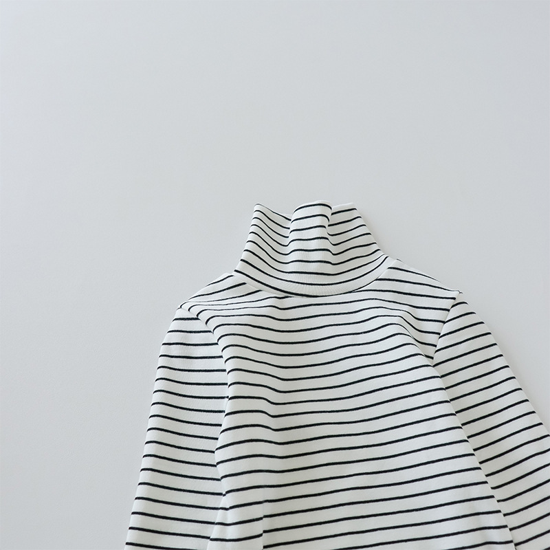Picture of Children's High Collar Bottoming Shirt Autumn and Winter Pure Cotton White Girls' Bottoming Clothes Boys' Inner Top Girls' Autumn Clothes