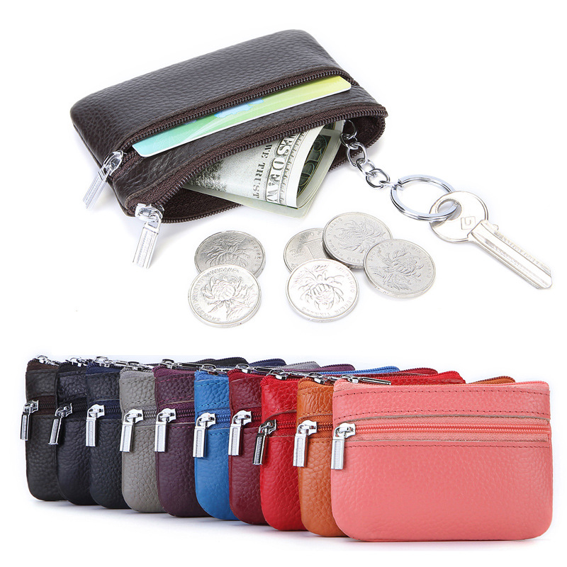 Picture of Factory direct real leather mini wallet Korean version of cute coin storage bag zipper coin purse can be distributed agent