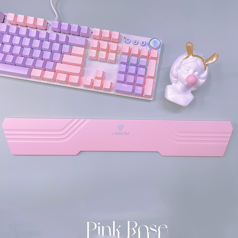 Picture of Mechanical Keyboard Hand-held Wolf Road 104 Key Magnetic Detachable Palm-held Wrist-held Hand Pillow Black and White Pink Yellow Universal