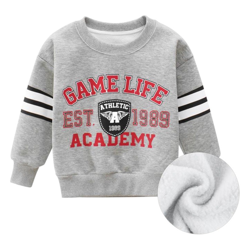 27kids Brand Children's Wear Autumn 2022 Korean Style Children's Sweatshirt with Velvet Boy's Clothes Baby Jacket