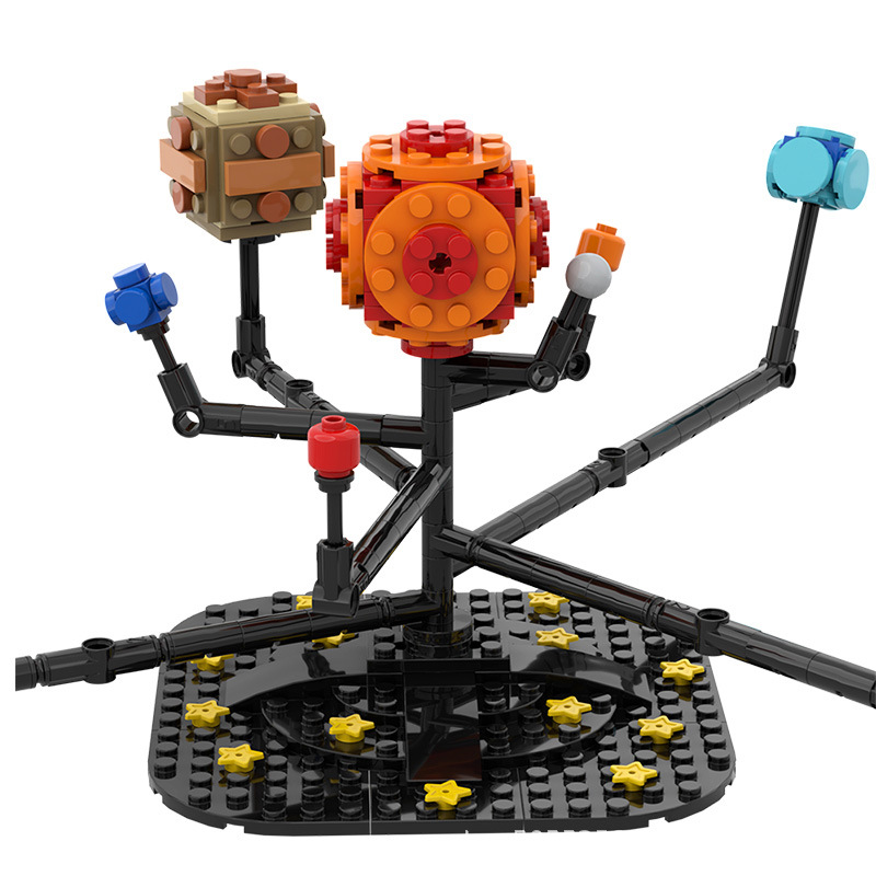 Picture of MOC Building Blocks Compatible with Lego Small Particle Set Universe Solar System 8 Planets 3D Stereo Toy