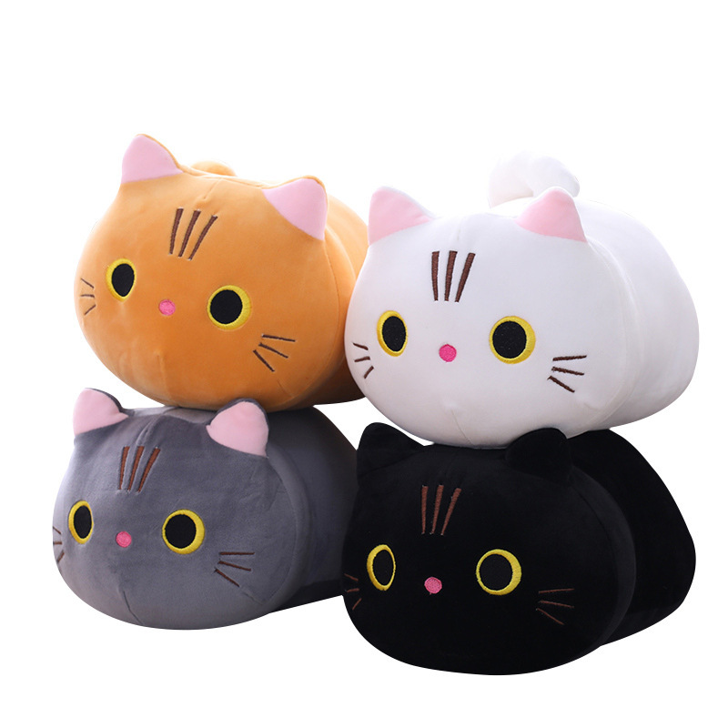 Picture of Soft Animal Pillow, Cute Cat Cylindrical Long Pillow, Bedside Single and Double Pillow, Nap Pillow, Office Cushion