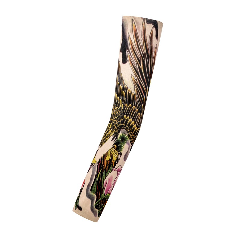 Picture of Outdoor Sleeve Tattoo Sleeve Seamless Men's and Women's Flower Arm Riding Sunscreen Sleeve Tattoo Arm Gifts