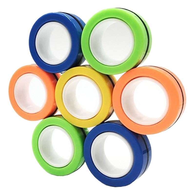 Decompression Toys New and Unique Cross-Border Amazon Magnetic Ring Ring Strong Magnetic Fingertip Spinner Toy Decompression