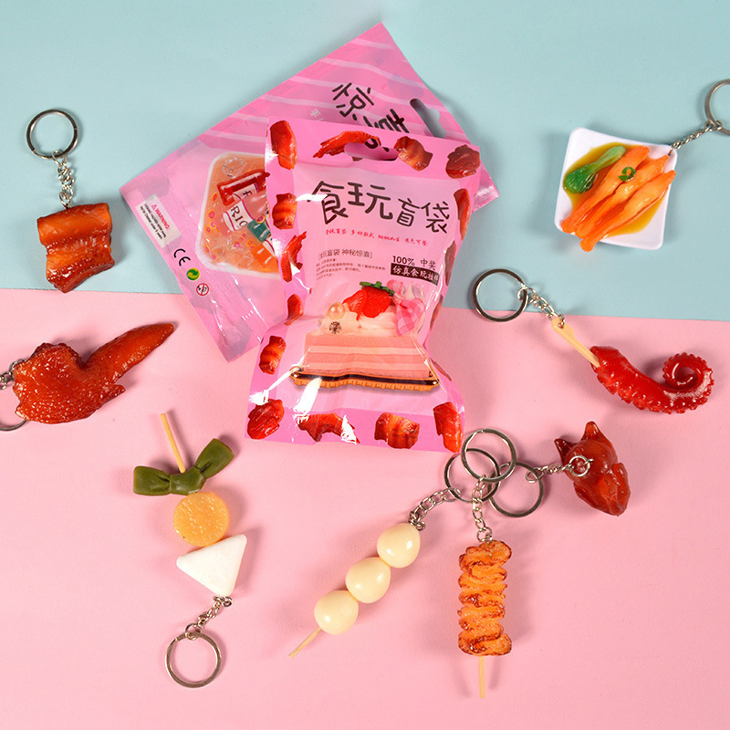 Wholesale food and play blind box simulation mini miniature food model decoration convenient supermarket diy random blind bag toy