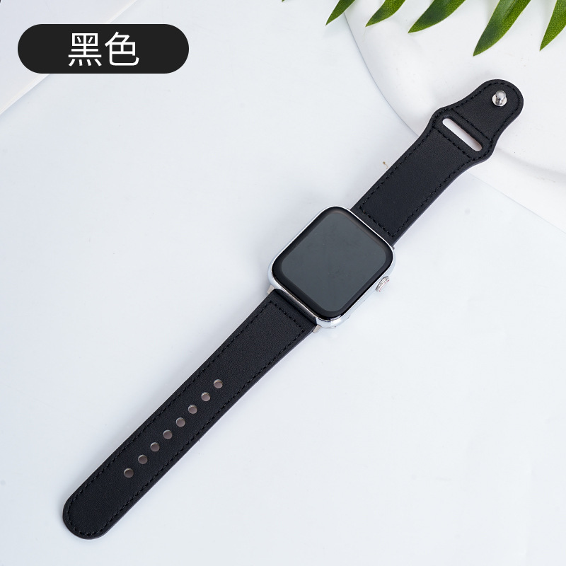 Picture of Suitable for Apple Huawei Watch Strap Applewatch Smart Watch Retro Business First Layer Genuine Leather iWatch Buckle