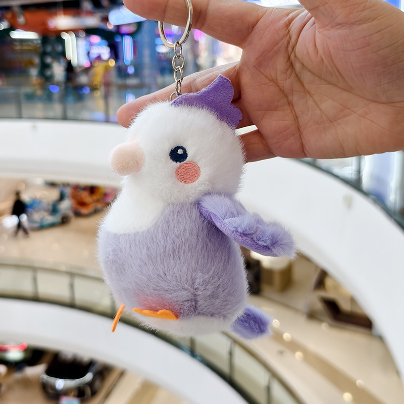 Picture of Cute Artificial Parrot Plush Pendant Bird Doll Keychain School Bag Pendant Claw Machine Gift Batch