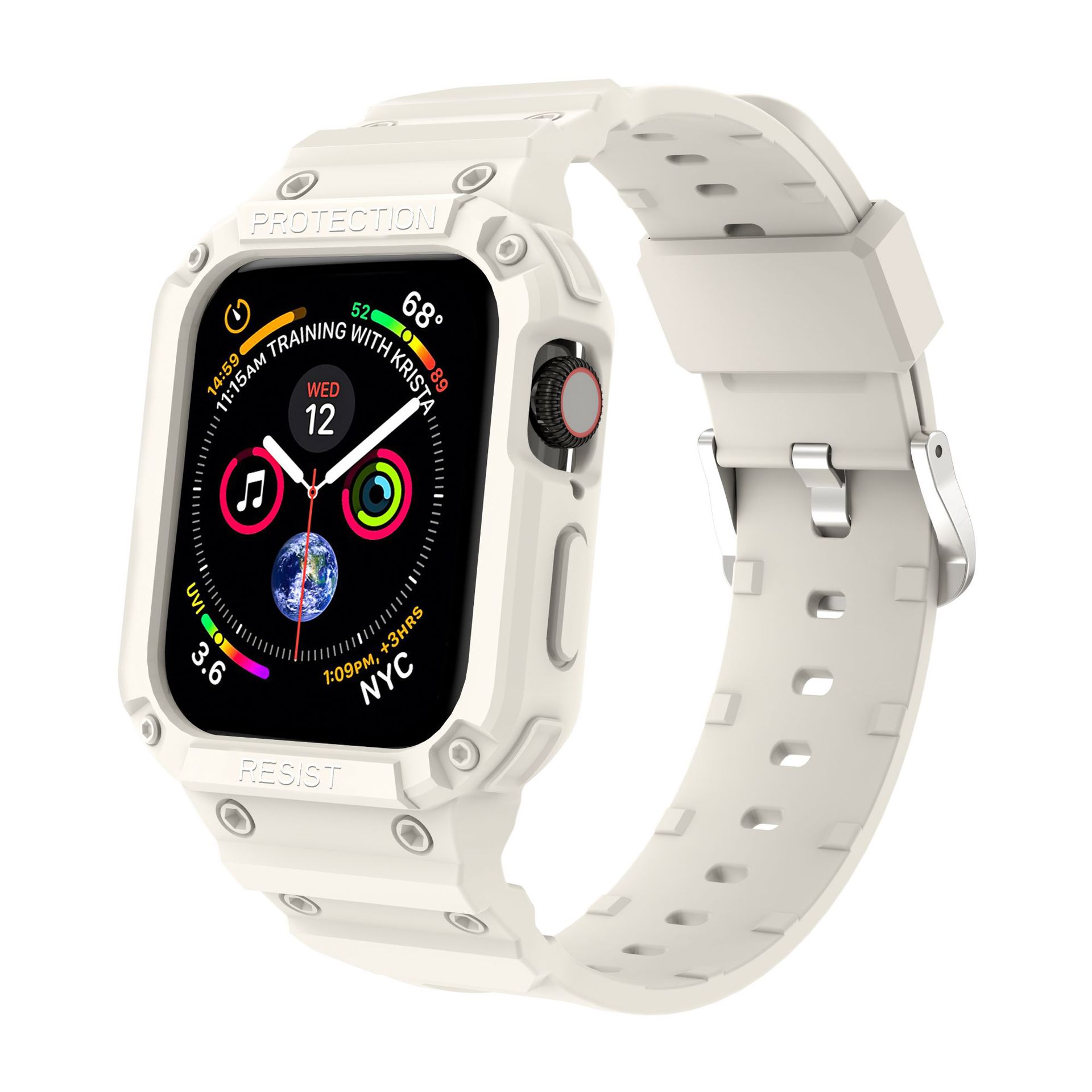 Picture of For Apple Watch One-piece Strap Silicone Drop-resistant iwatch87654321s9 Solid Color TPU Strap Wholesale